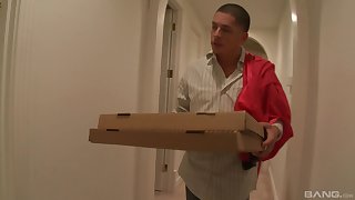 Pizza guy hard fucks married wife and cums inside say no to