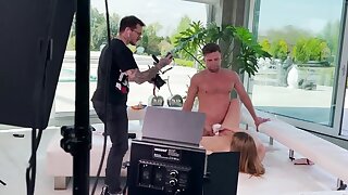 Behind the scenes of porn shoot involving nymph Alexis Crystal